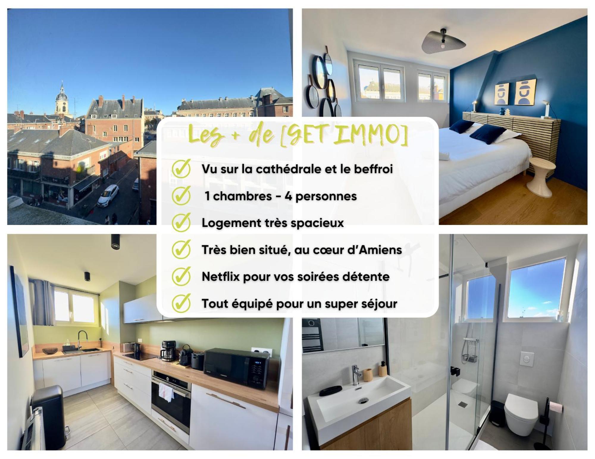 Vue Cathedrale, Beffroi, Netflix En Hyper Centre Apartment Amiens Exterior photo